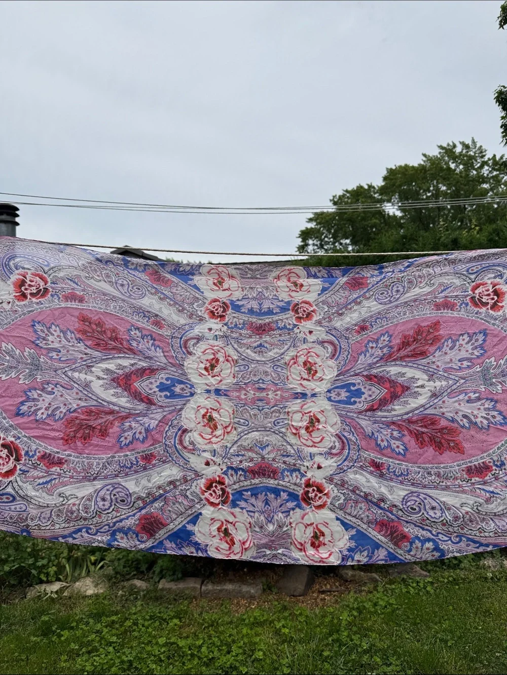Laura Ciccarello Silk Scarf Floral Paisley Rare